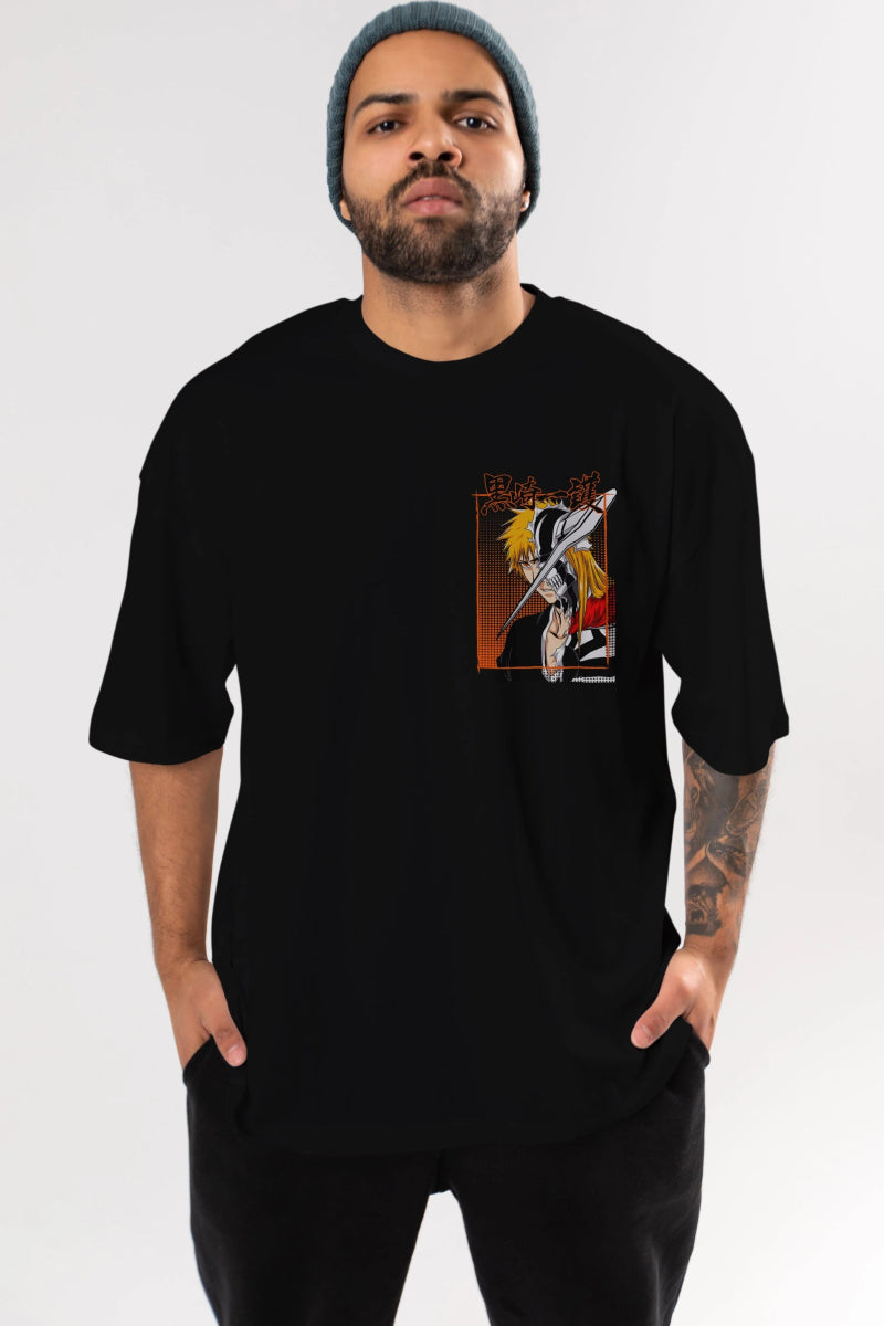 thelust Ön Sol Baskılı Oversize t-shirt Erkek Kadın Unisex %100 Pamuk Bisiklet Yaka tişort - Cilexi