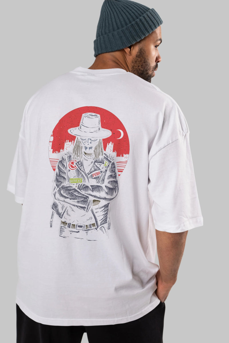 vendetta Arka Baskılı Oversize t-shirt Erkek Kadın Unisex %100 Pamuk - Cilexi