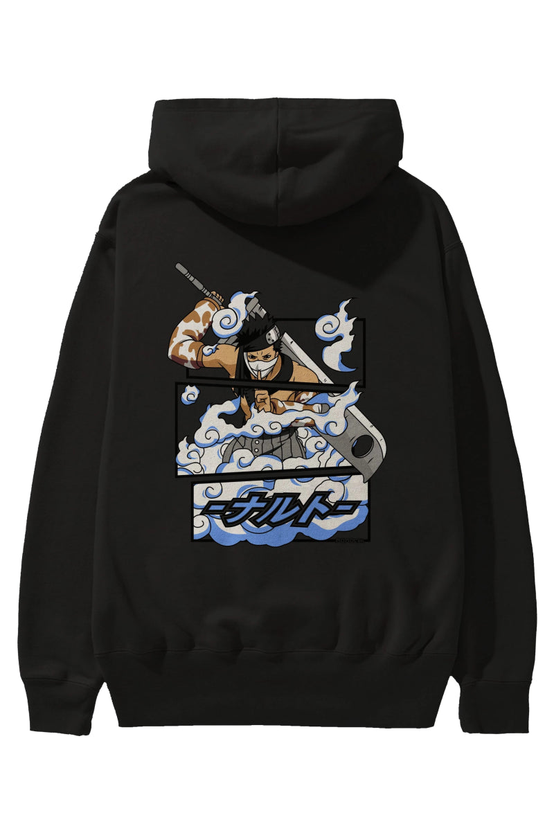 zabuza momochi Anime Arka Baskılı Hoodie Oversize Kapüşonlu Sweatshirt Erkek Kadın Unisex - Cilexi