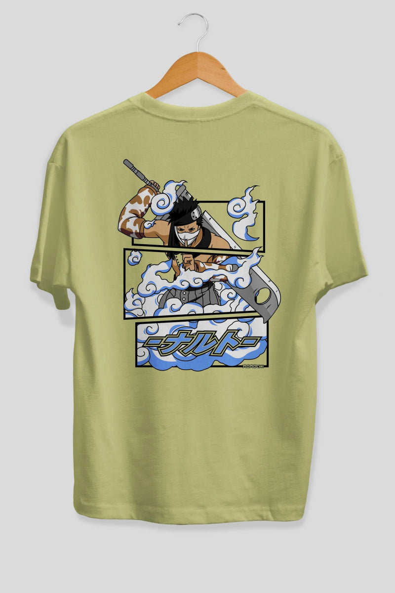 zabuza momochi Anime Arka Baskılı Oversize t-shirt Erkek Kadın Unisex - Cilexi