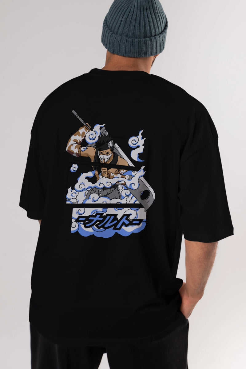 zabuza momochi Anime Arka Baskılı Oversize t-shirt Erkek Kadın Unisex - Cilexi