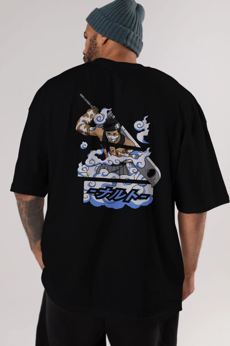 zabuza momochi Anime Arka Baskılı Oversize t-shirt Erkek Kadın Unisex - Cilexi
