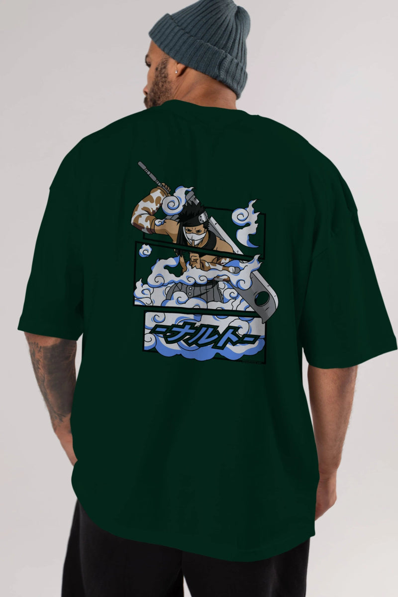 zabuza momochi Anime Arka Baskılı Oversize t-shirt Erkek Kadın Unisex - Cilexi