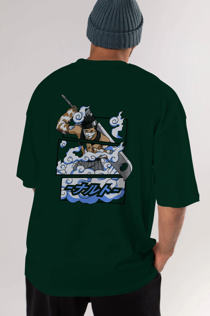 zabuza momochi Anime Arka Baskılı Oversize t-shirt Erkek Kadın Unisex - Cilexi