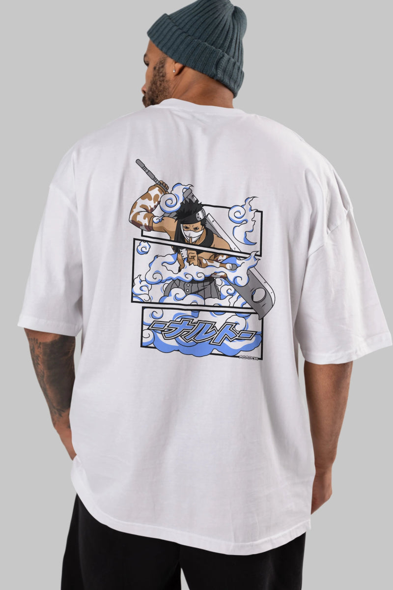 zabuza momochi Anime Arka Baskılı Oversize t-shirt Erkek Kadın Unisex - Cilexi
