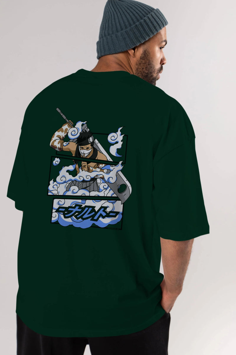 zabuza momochi Anime Arka Baskılı Oversize t-shirt Erkek Kadın Unisex - Cilexi