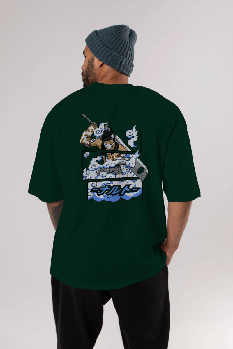 zabuza momochi Anime Arka Baskılı Oversize t-shirt Erkek Kadın Unisex - Cilexi