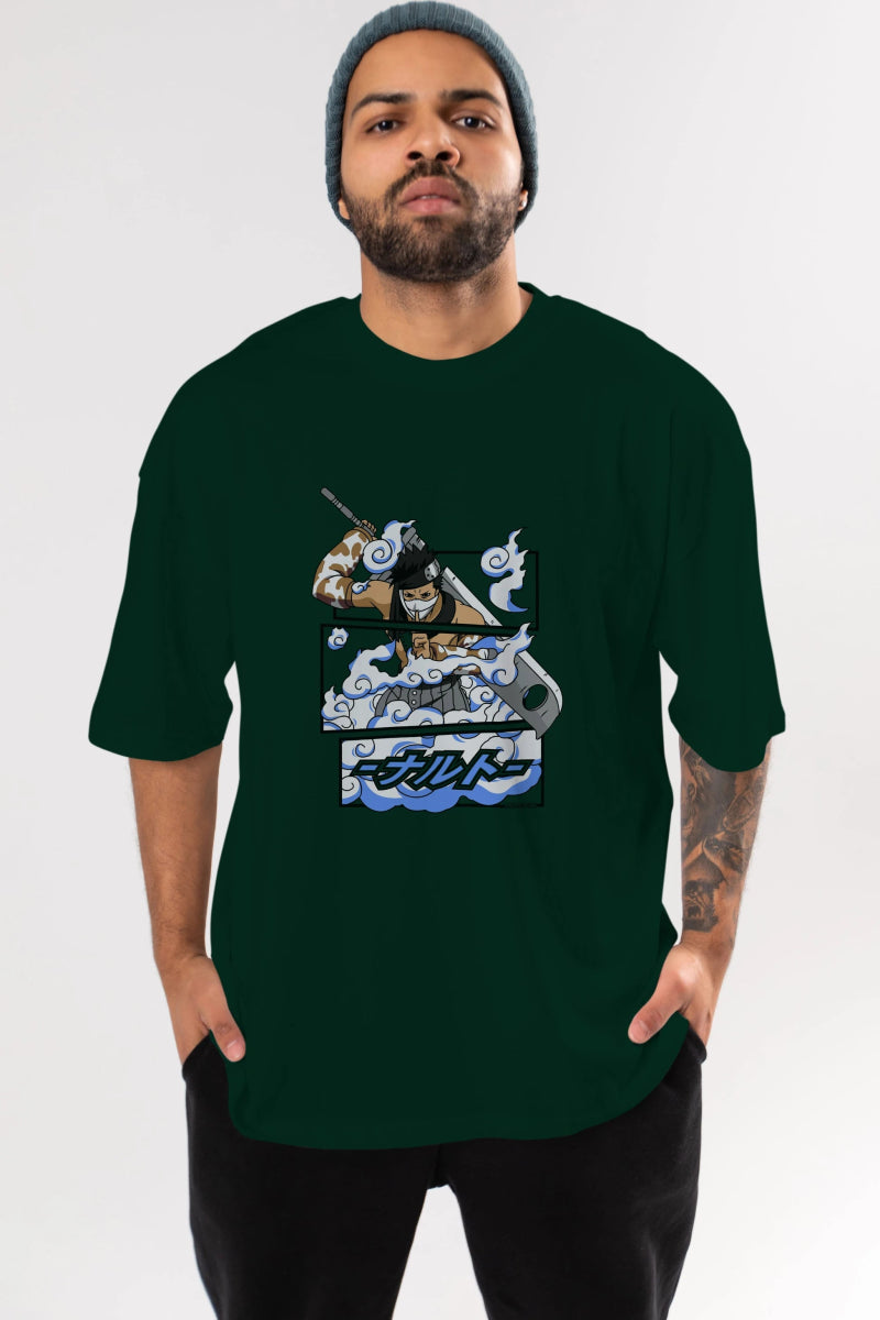 zabuza momochi Anime Ön Baskılı Oversize t-shirt %100 pamuk Erkek Kadın Unisex - Cilexi