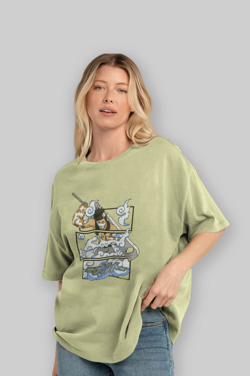 zabuza momochi Anime Ön Baskılı Oversize t-shirt %100 pamuk Erkek Kadın Unisex - Cilexi