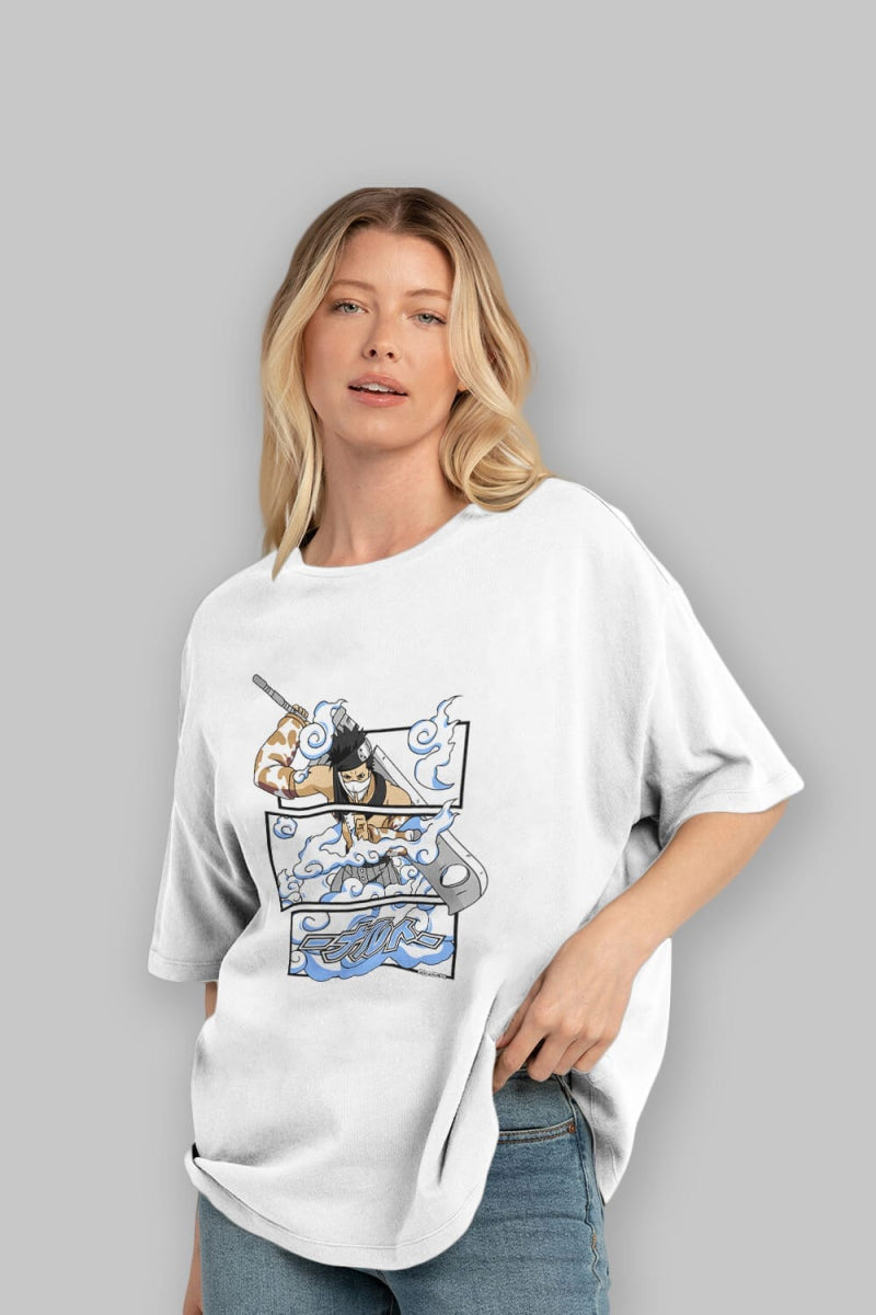 zabuza momochi Anime Ön Baskılı Oversize t-shirt %100 pamuk Erkek Kadın Unisex - Cilexi