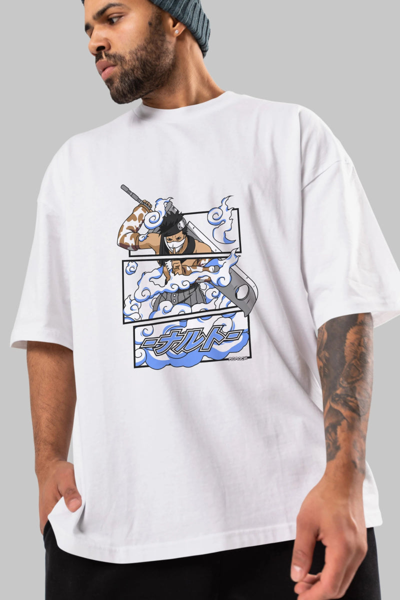 zabuza momochi Anime Ön Baskılı Oversize t-shirt %100 pamuk Erkek Kadın Unisex - Cilexi