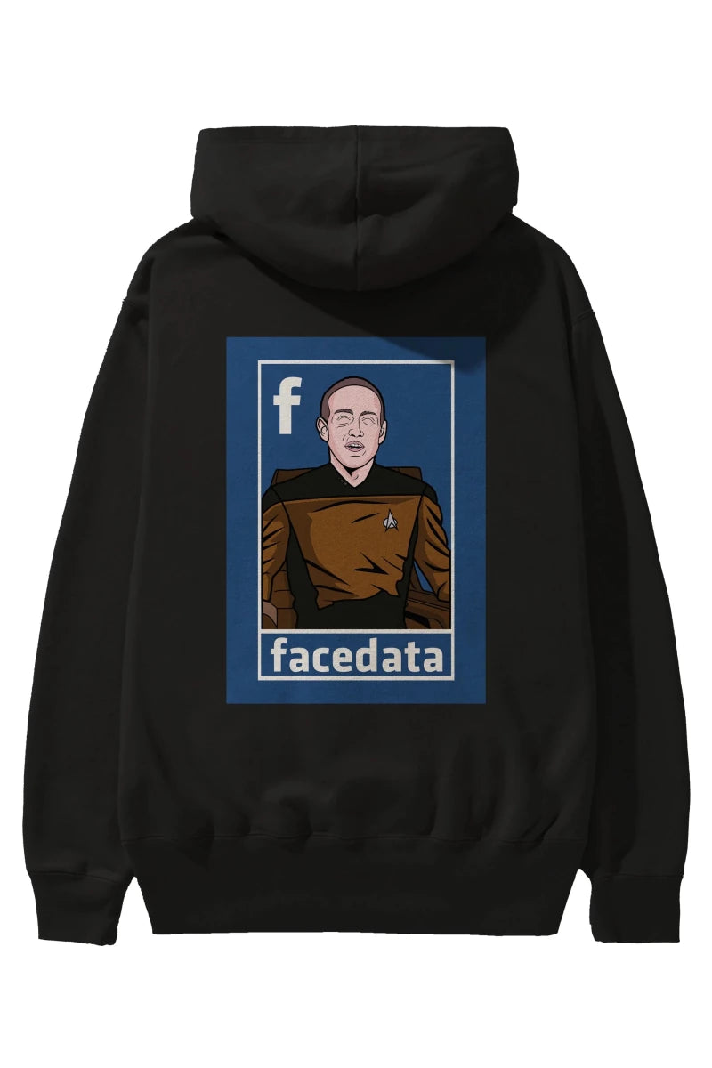 Zukerberg Data Arka Baskılı Hoodie Oversize Kapüşonlu Sweatshirt Erkek Kadın Unisex - Cilexi