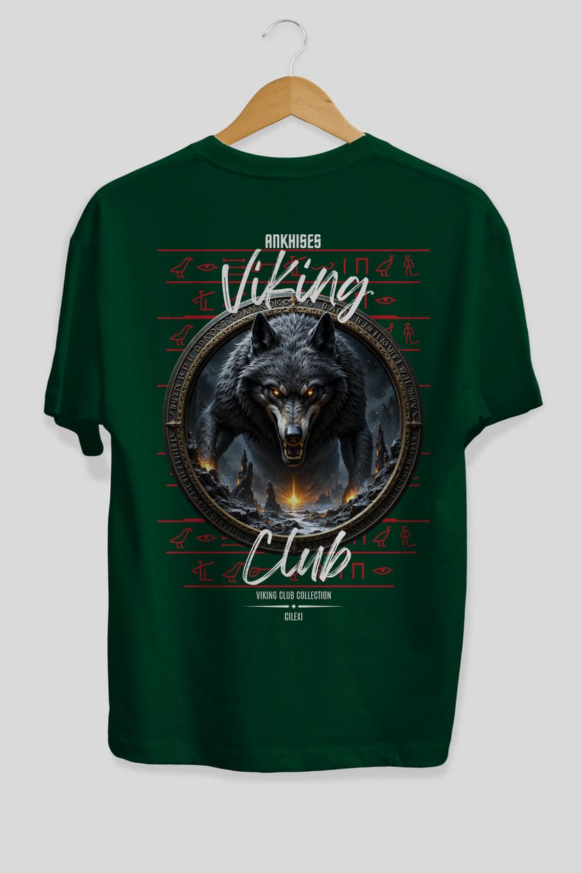 Viking Mitolojisi Serisi 28 Arka Baskılı Oversize t-shirt Erkek Kadın %100 Pamuk Bisiklet Yaka tişort
