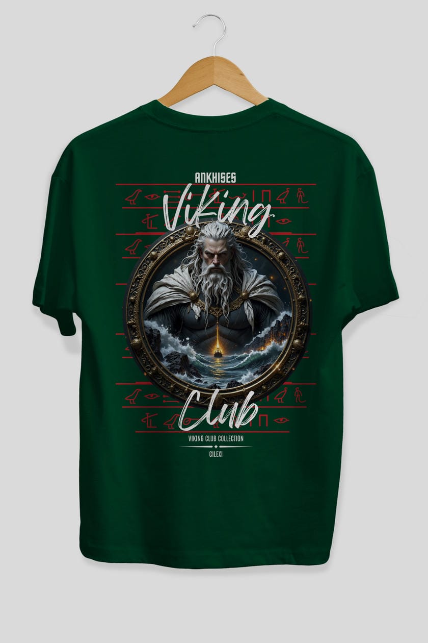 Viking Mitolojisi Serisi 13 Arka Baskılı Oversize t-shirt Erkek Kadın %100 Pamuk Bisiklet Yaka tişort