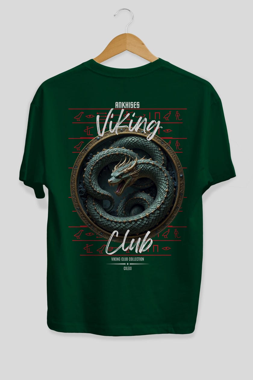 Viking Mitolojisi Serisi 25 Arka Baskılı Oversize t-shirt Erkek Kadın %100 Pamuk Bisiklet Yaka tişort