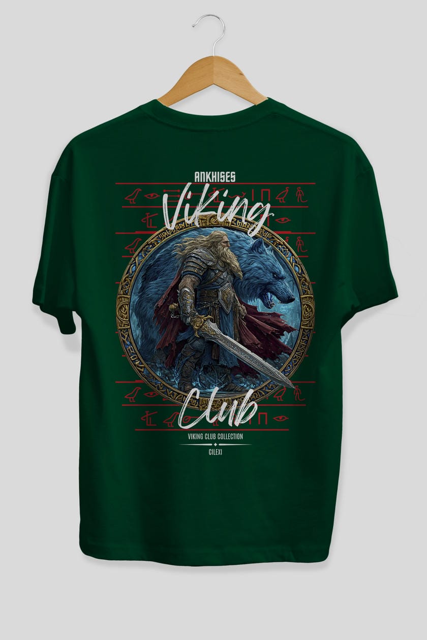 Tyr Arka Baskılı Oversize t-shirt Erkek Kadın %100 Pamuk Bisiklet Yaka tişort