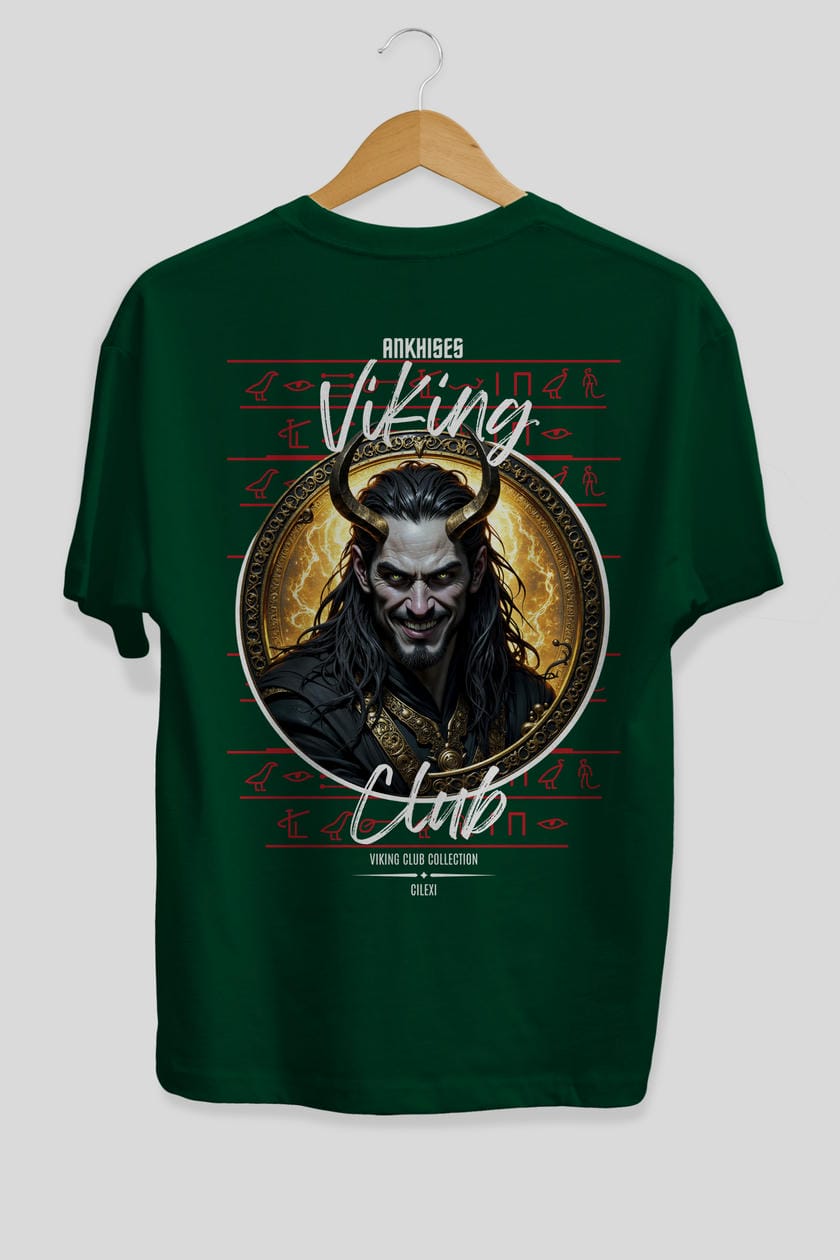 Loke 1 Baskılı Oversize t-shirt Erkek Kadın %100 Pamuk Bisiklet Yaka tişort
