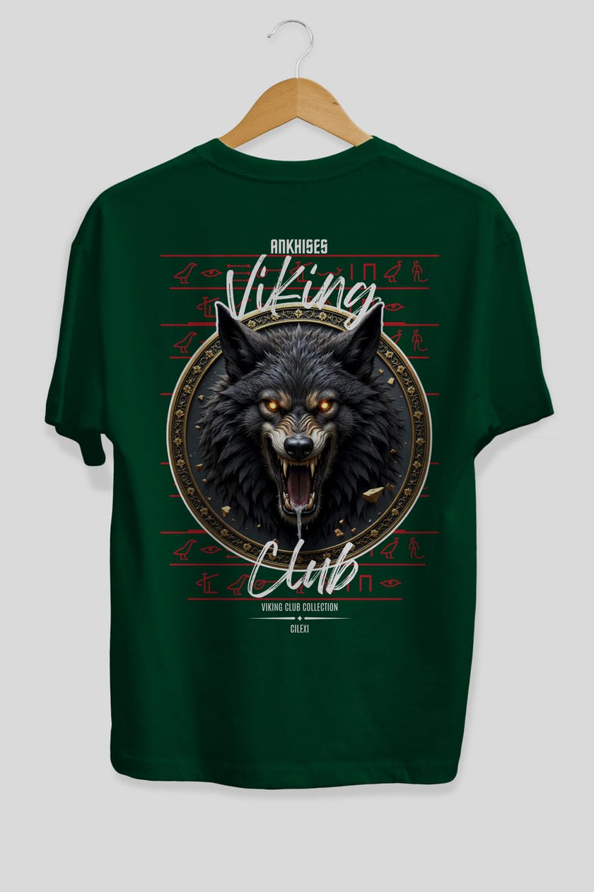 Viking Mitolojisi Serisi 27 Arka Baskılı Oversize t-shirt Erkek Kadın %100 Pamuk Bisiklet Yaka tişort
