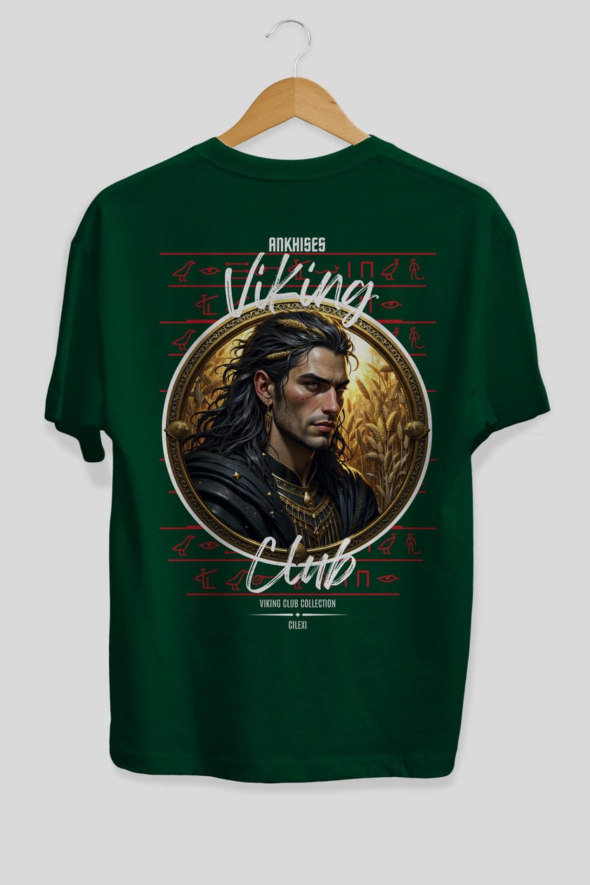 Viking Mitolojisi Serisi 2 Arka Baskılı Oversize t-shirt Erkek Kadın %100 Pamuk Bisiklet Yaka tişort