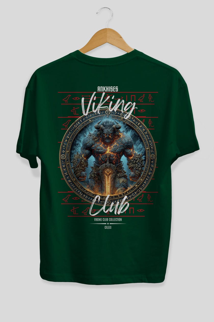 Surtr Arka Baskılı Oversize t-shirt Erkek Kadın %100 Pamuk Bisiklet Yaka tişort