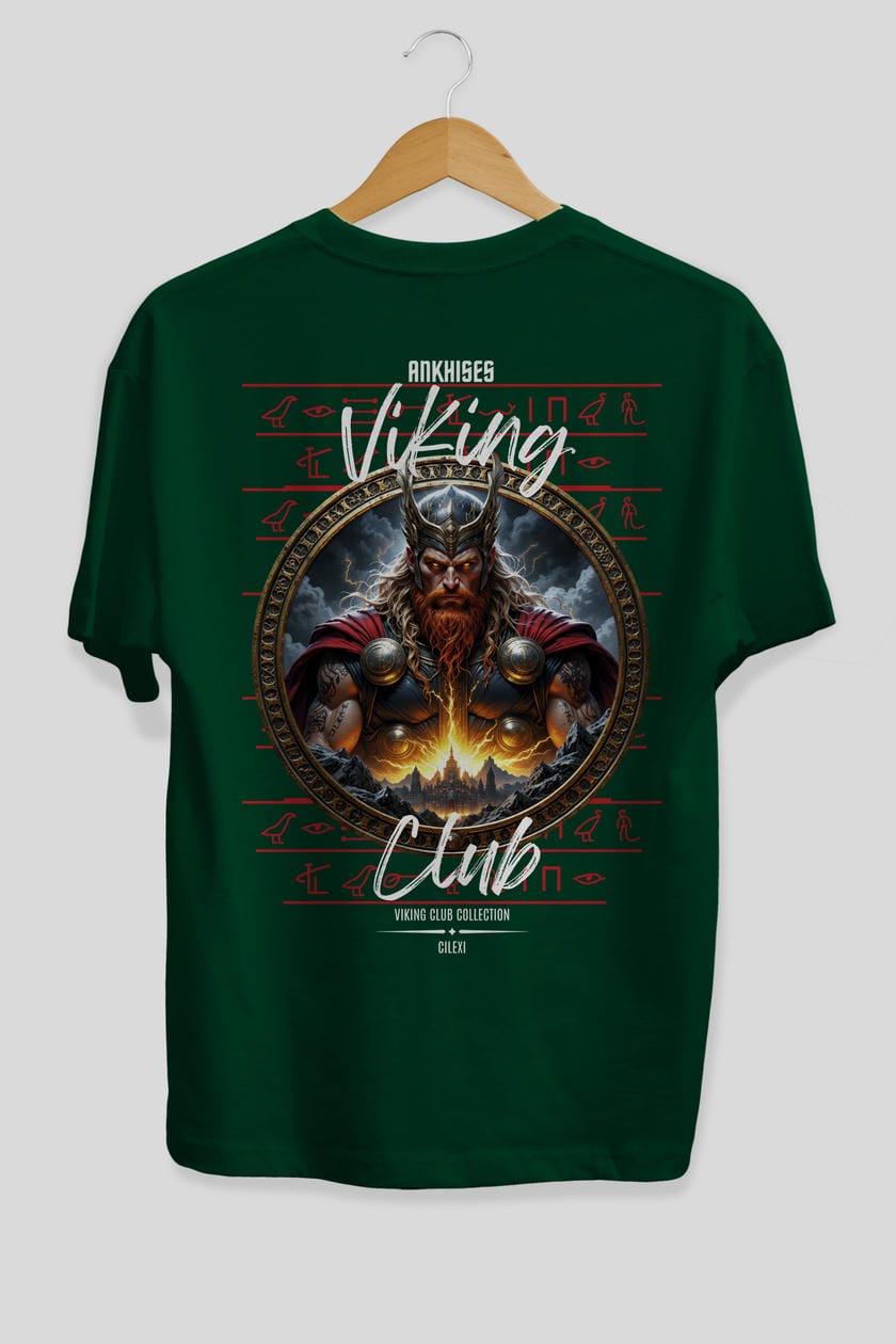 Thor 1 Arka Baskılı Oversize t-shirt Erkek Kadın %100 Pamuk Bisiklet Yaka tişort