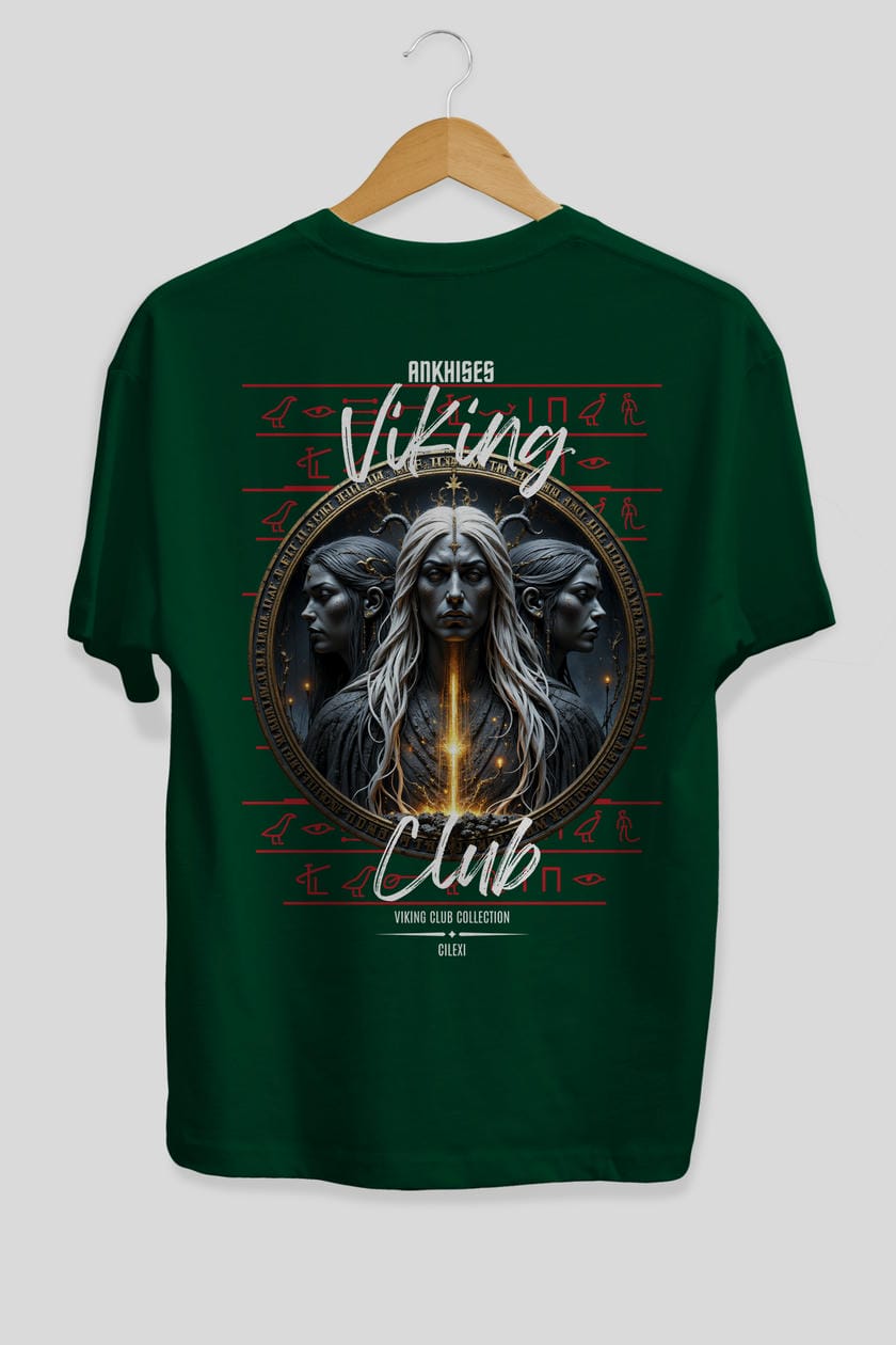 Viking Mitolojisi Serisi 24 Arka Baskılı Oversize t-shirt Erkek Kadın %100 Pamuk Bisiklet Yaka tişort
