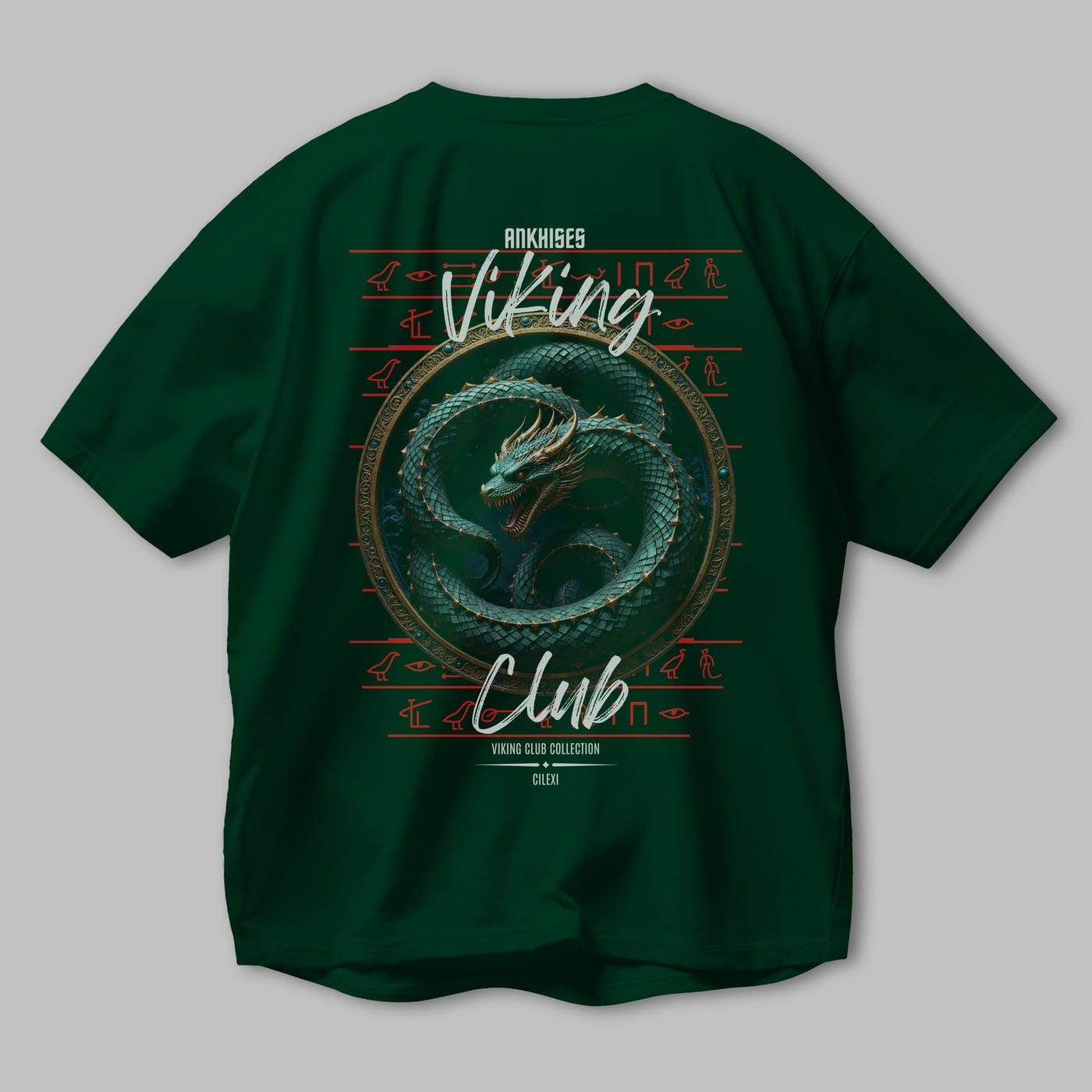 Viking Mitolojisi Serisi 25 Arka Baskılı Oversize t-shirt Erkek Kadın %100 Pamuk Bisiklet Yaka tişort