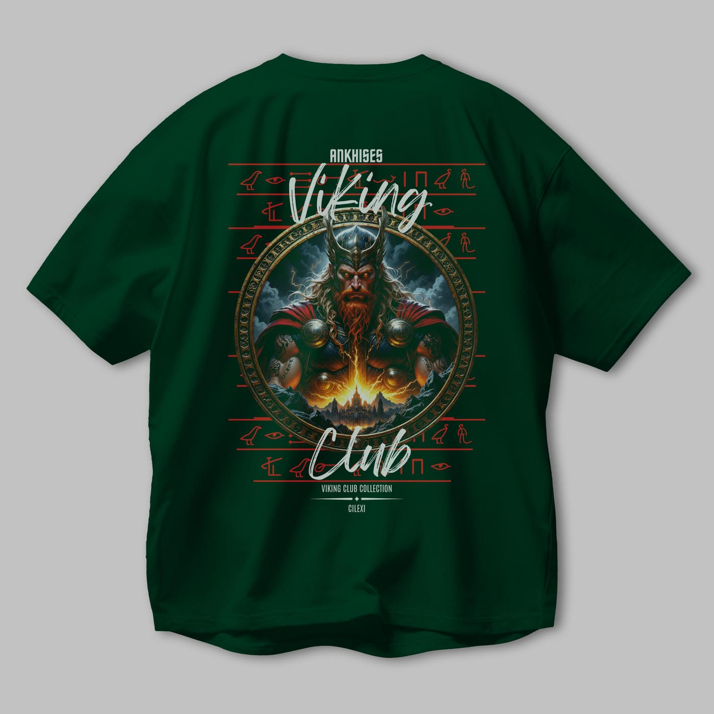 Thor 1 Arka Baskılı Oversize t-shirt Erkek Kadın %100 Pamuk Bisiklet Yaka tişort