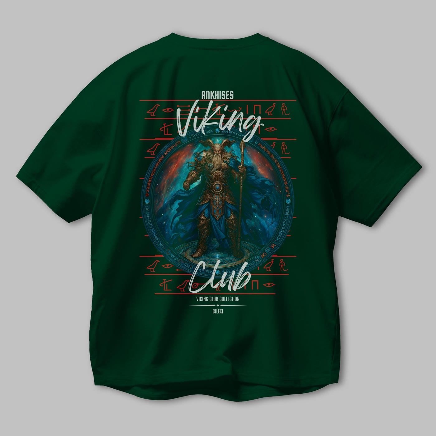 Heimdall Baskılı Oversize t-shirt Erkek Kadın %100 Pamuk Bisiklet Yaka tişort