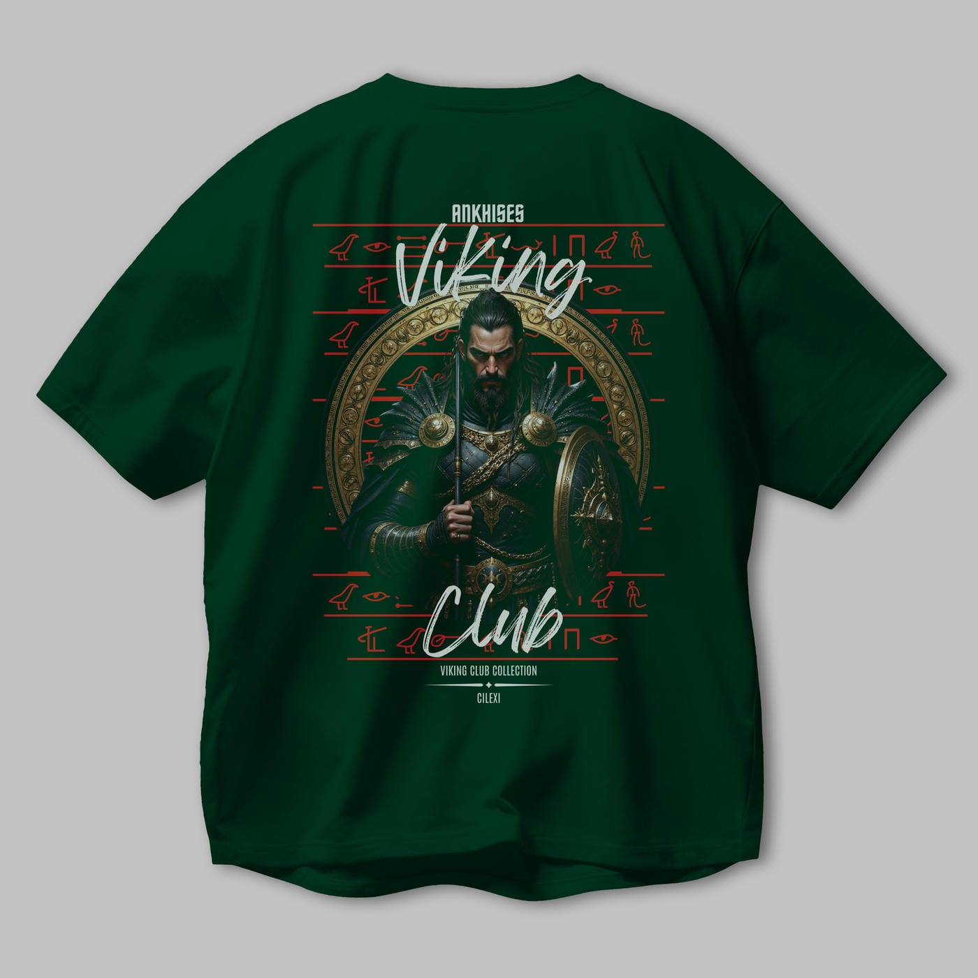 Viking Mitolojisi Serisi 6 Arka Baskılı Oversize t-shirt Erkek Kadın %100 Pamuk Bisiklet Yaka tişort