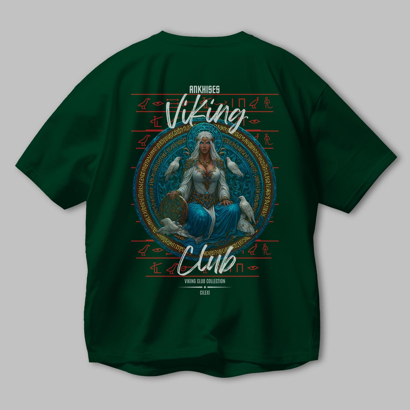 Frigg Baskılı Oversize t-shirt Erkek Kadın %100 Pamuk Bisiklet Yaka tişort