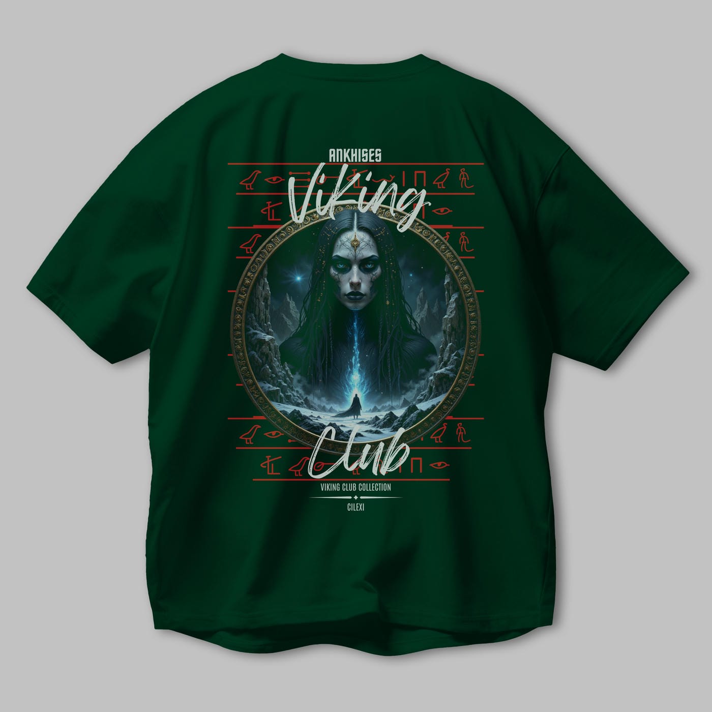 Viking Mitolojisi Serisi 11 Arka Baskılı Oversize t-shirt Erkek Kadın %100 Pamuk Bisiklet Yaka tişort