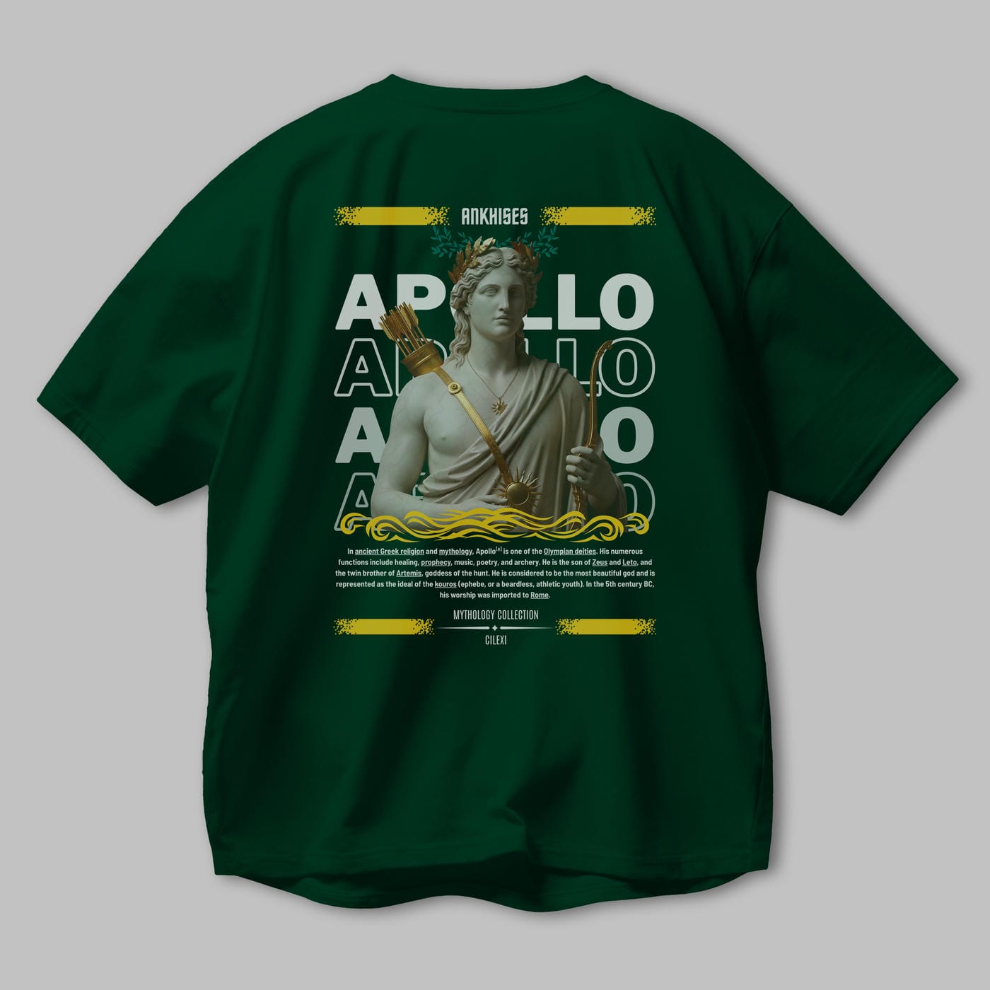 Apollo 2 Arka Baskılı Oversize t-shirt Erkek Kadın %100 Pamuk Bisiklet Yaka tişort