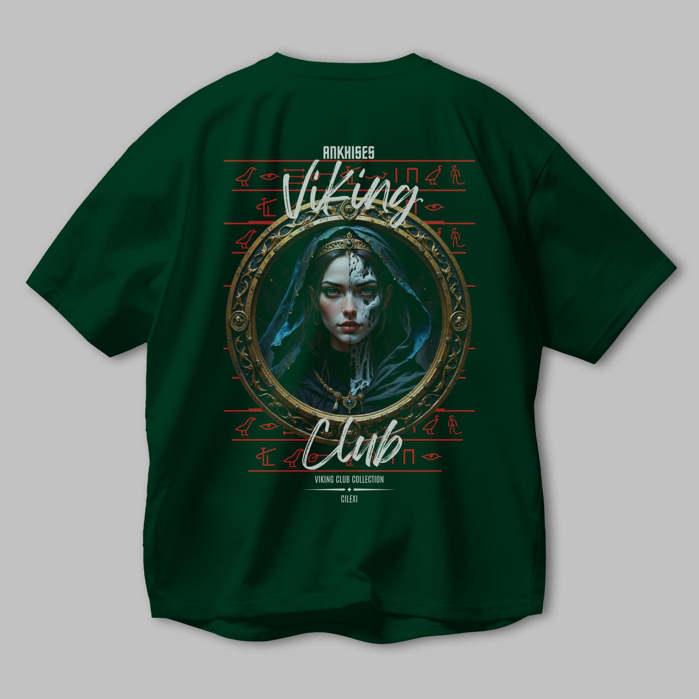 Viking Mitolojisi Serisi 10 Arka Baskılı Oversize t-shirt Erkek Kadın %100 Pamuk Bisiklet Yaka tişort