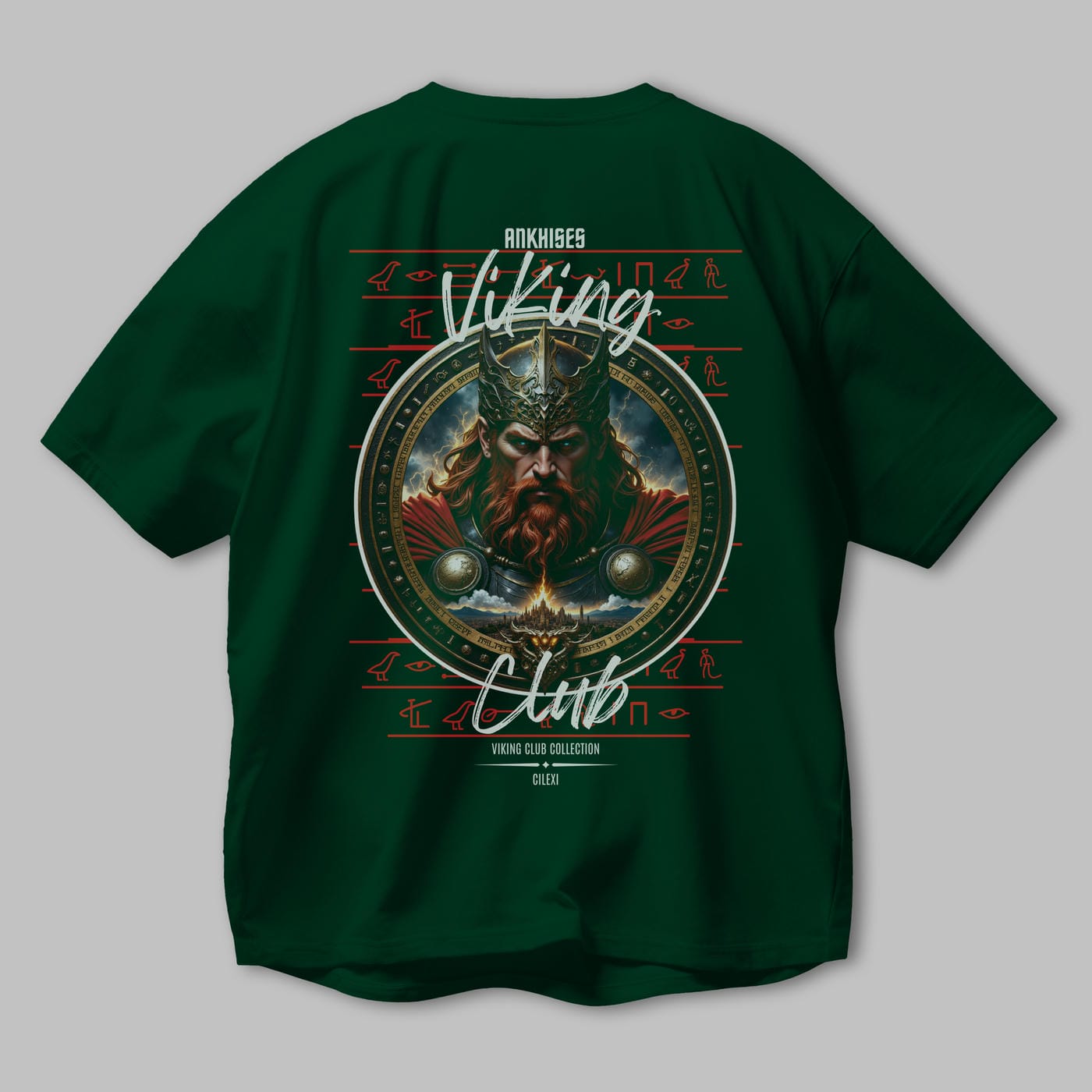 Thor 2 Arka Baskılı Oversize t-shirt Erkek Kadın %100 Pamuk Bisiklet Yaka tişort