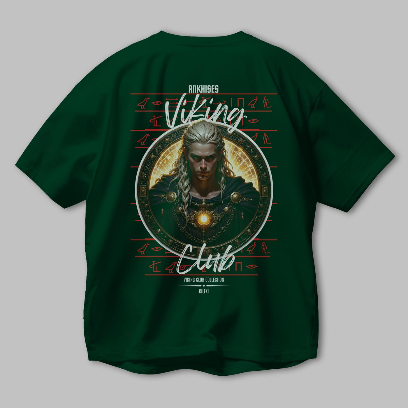 Viking Mitolojisi Serisi 14 Arka Baskılı Oversize t-shirt Erkek Kadın %100 Pamuk Bisiklet Yaka tişort