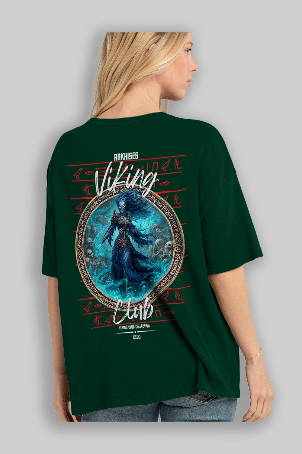 Hel Baskılı Oversize t-shirt Erkek Kadın %100 Pamuk Bisiklet Yaka tişort