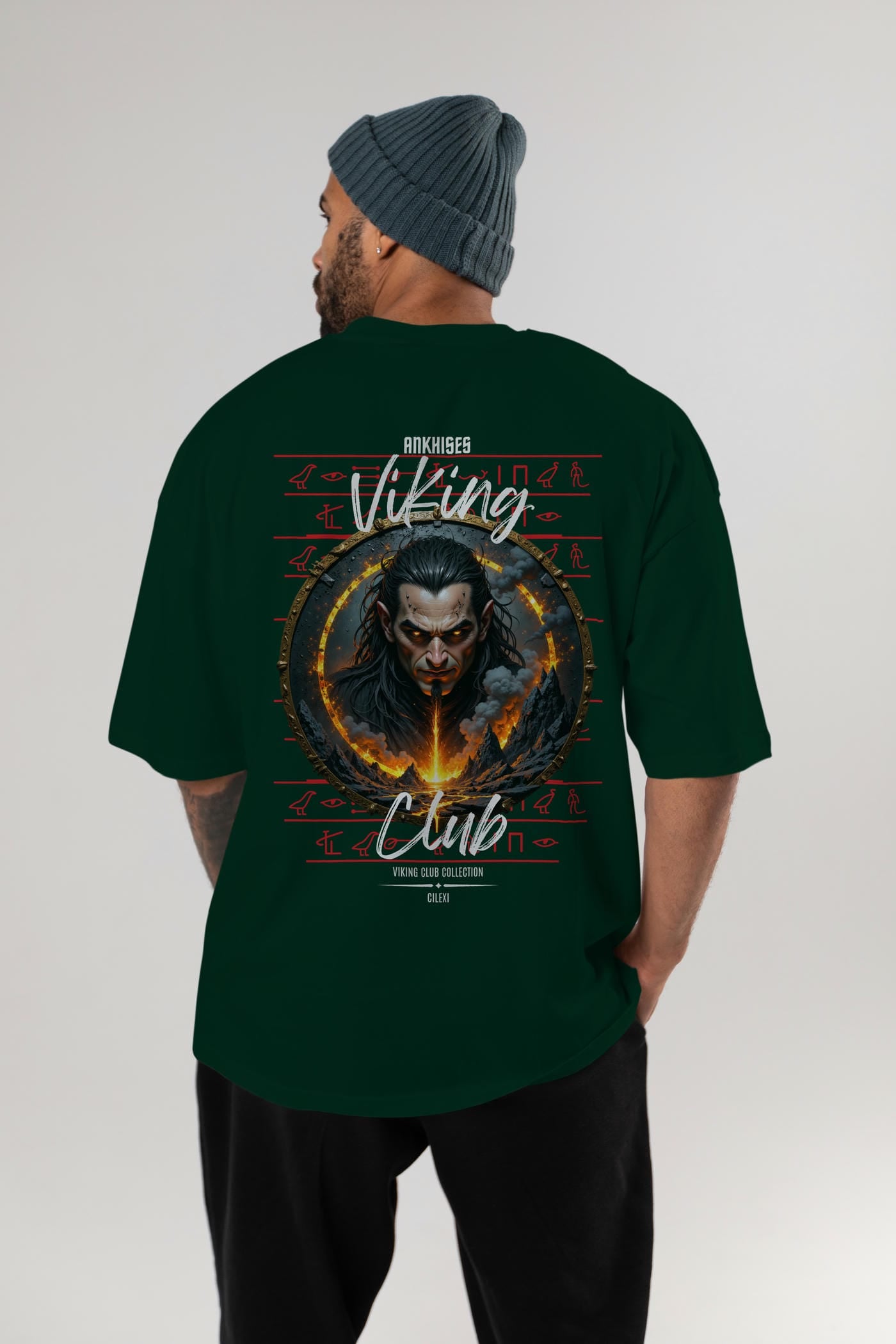 Loke 2 Arka Baskılı Oversize t-shirt Erkek Kadın %100 Pamuk Bisiklet Yaka tişort