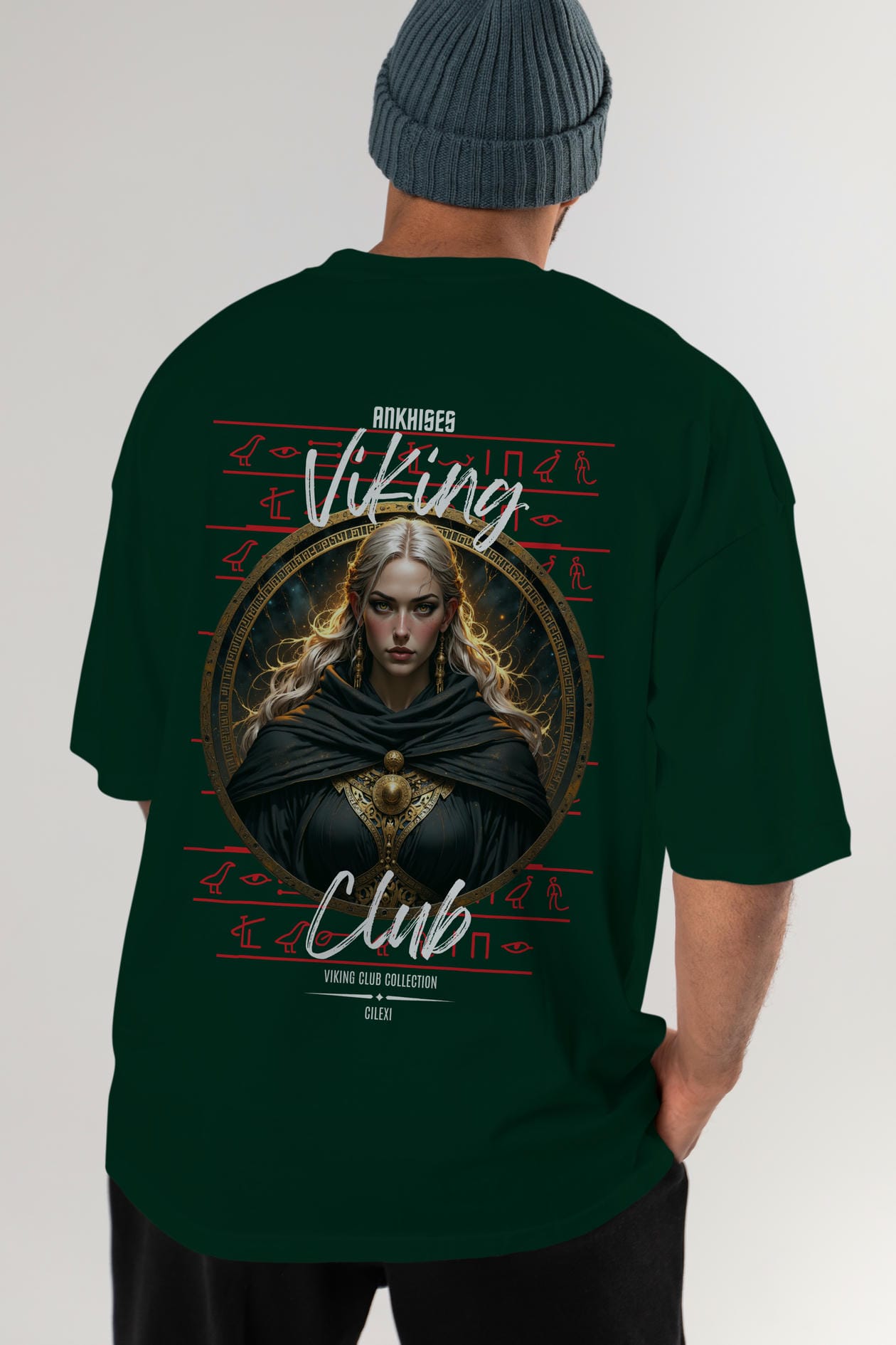 Viking Mitolojisi Serisi 4 Arka Baskılı Oversize t-shirt Erkek Kadın %100 Pamuk Bisiklet Yaka tişort