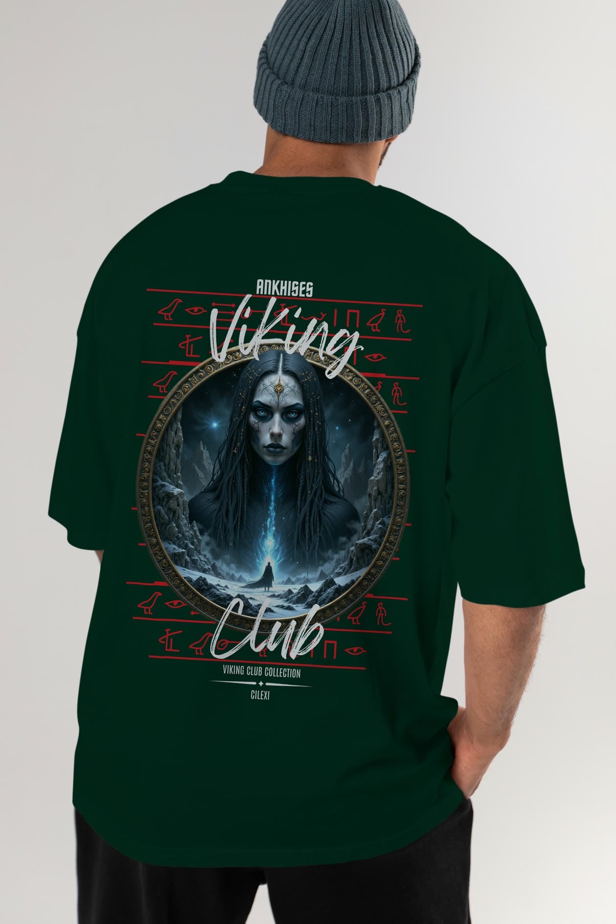 Viking Mitolojisi Serisi 11 Arka Baskılı Oversize t-shirt Erkek Kadın %100 Pamuk Bisiklet Yaka tişort