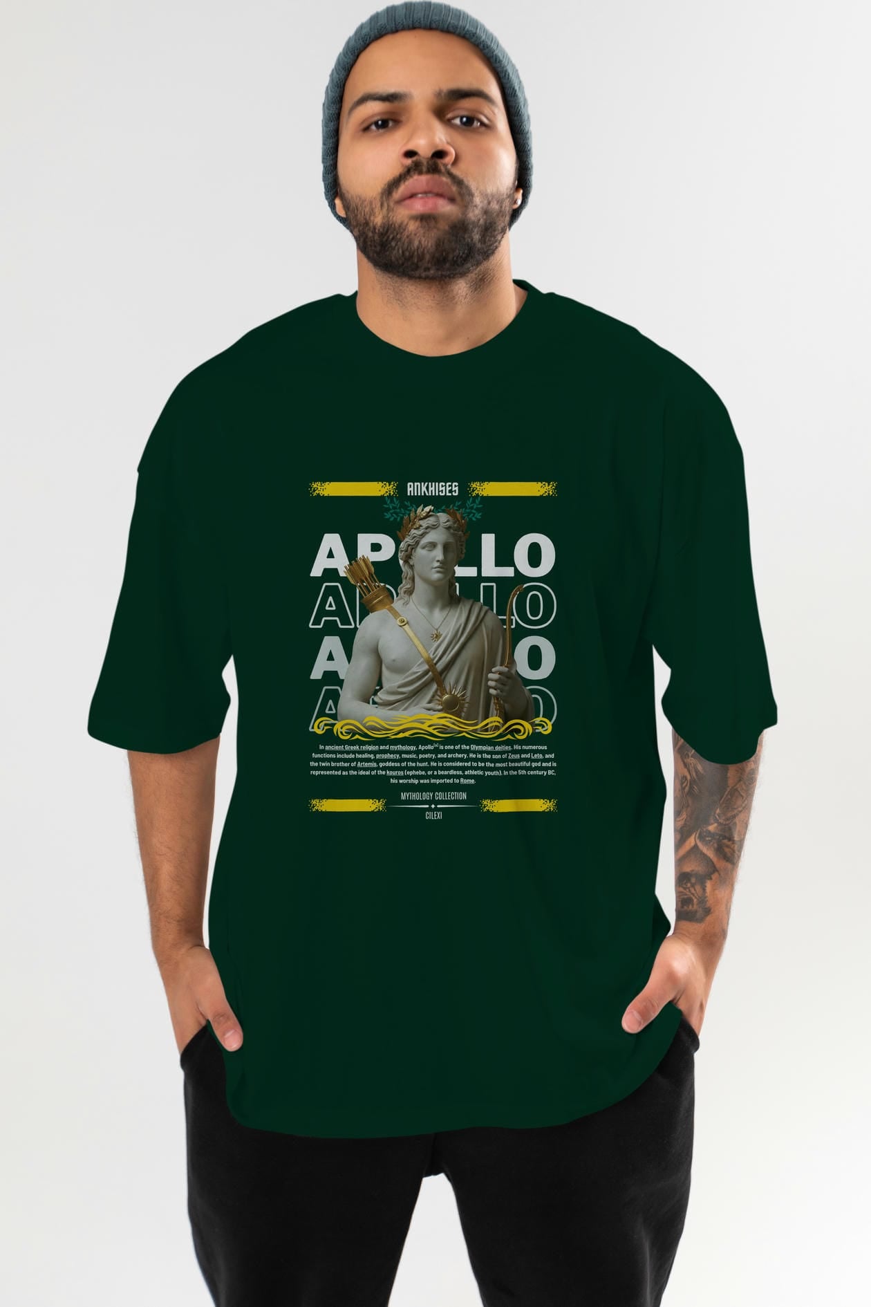 Apollo 2 ön Baskılı Oversize t-shirt Erkek Kadın %100 Pamuk Bisiklet Yaka tişort